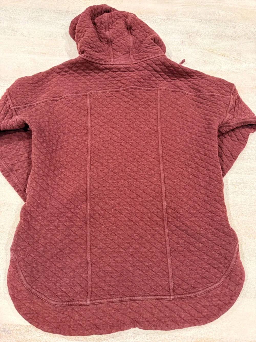Patagonia Quilted Hooded Zip Sweatshirt - Maroon - Picture 3 of 3